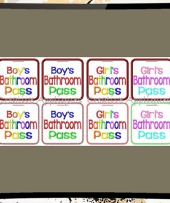 Boys and Girls Bathroom Pass Set - Creative Appliques