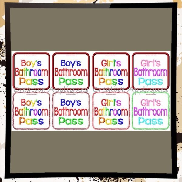 Boys and Girls Bathroom Pass Set - Image 2