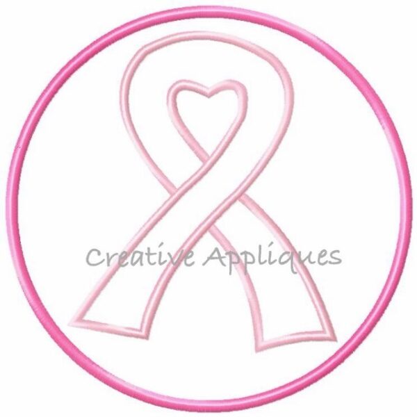 Awareness Ribbon Circle Patch Applique - Image 2