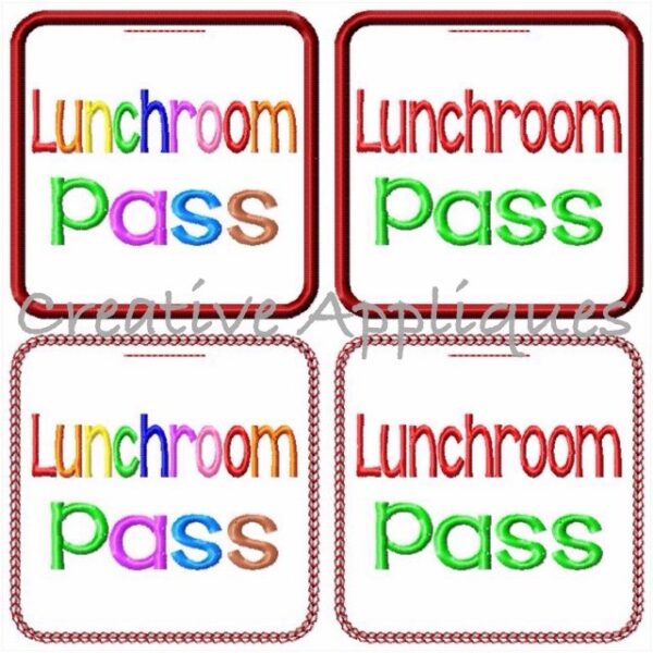 Lunchroom School Pass - Image 3