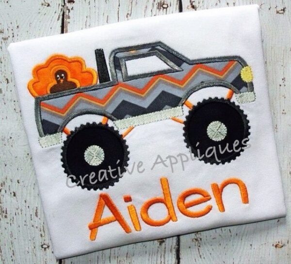 Turkey Monster Truck Applique