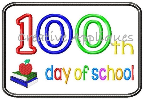 100th Day of School Applique - Image 2