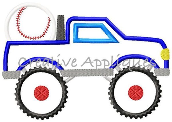 Baseball Softball Truck Applique - Image 2