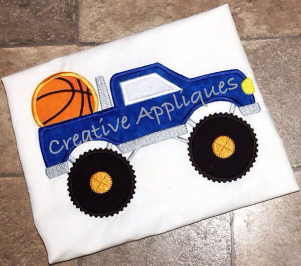 Basketball Monster Truck Applique