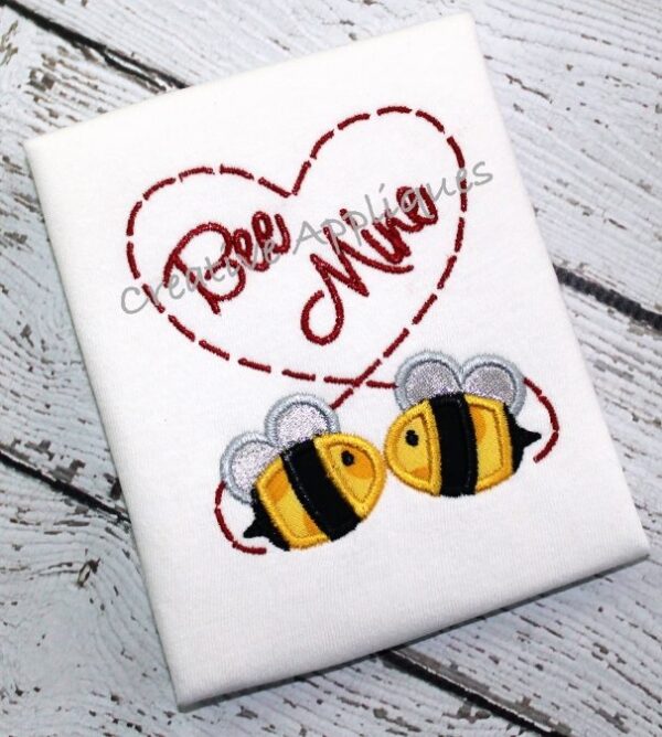 Valentine Bees with Heart Applique