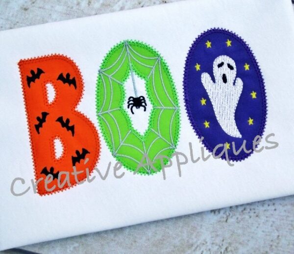 Boo Halloween Applique