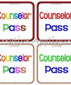 Counselor School Pass - Creative Appliques