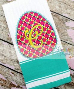 Egg Monogram Bow Tie Applique - Creative Appliques