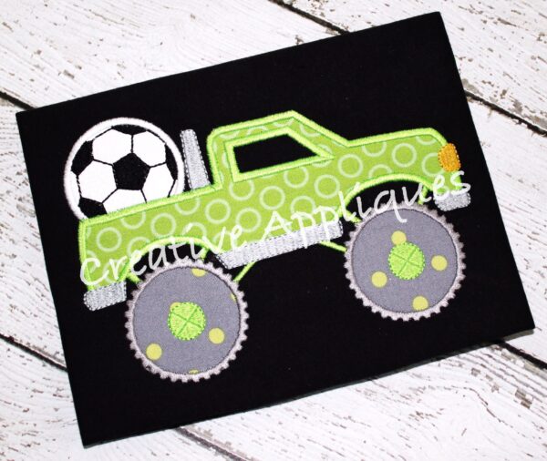 Soccer Monster Truck Applique