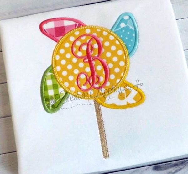 Pinwheel Monogram Applique