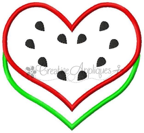 Watermelon Heart Applique - Image 2