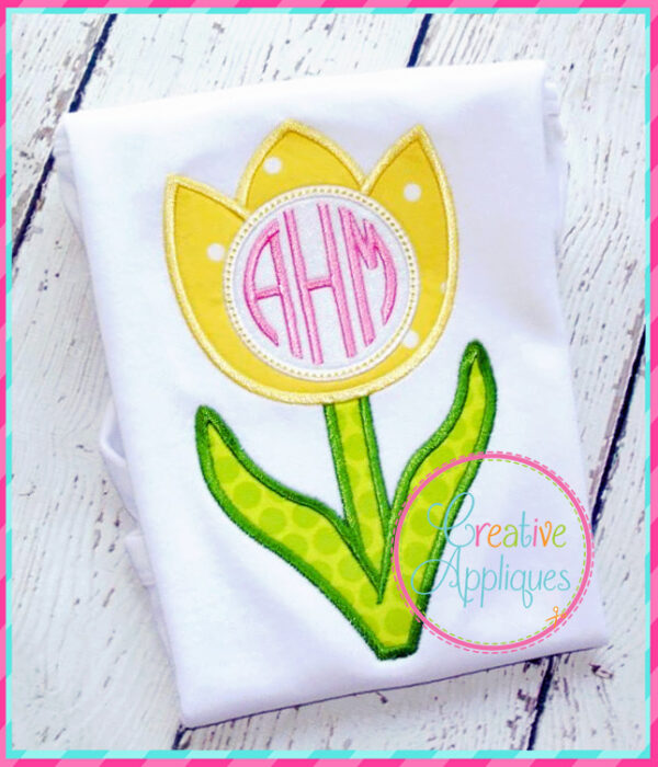 Tulip Monogram Applique