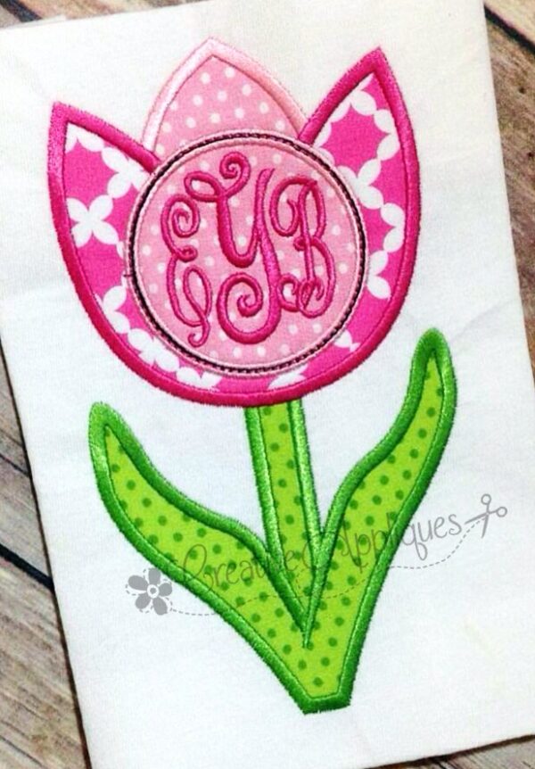 Tulip Monogram Applique - Image 3