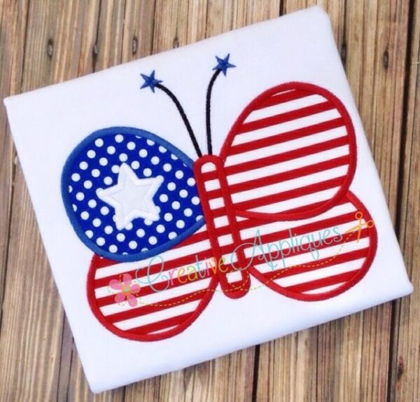 Patriotic Butterfly Applique