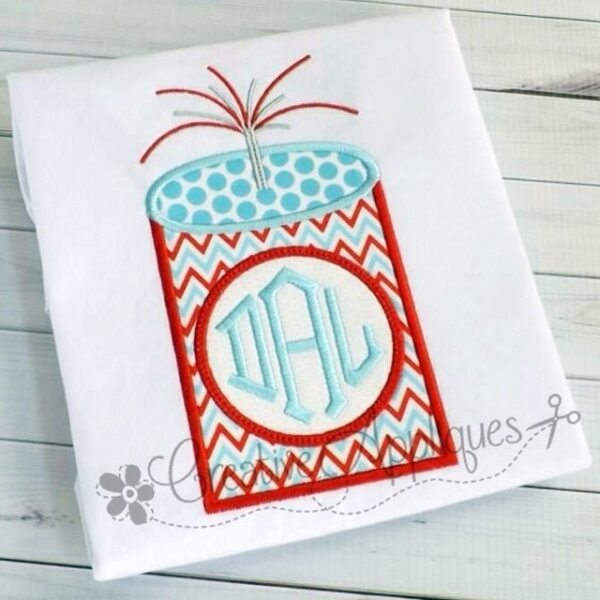 Firework Monogram Applique