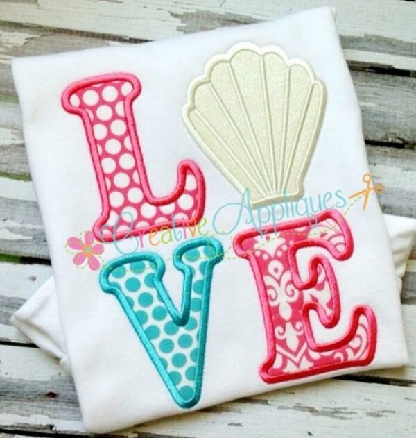 Love Seashell Applique