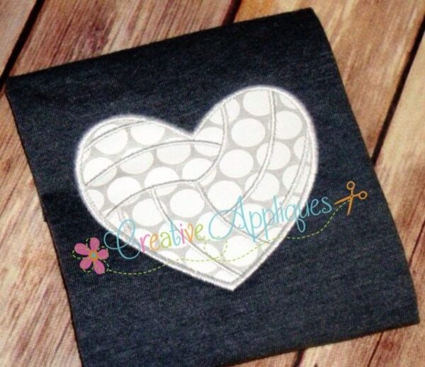 Volleyball Heart Applique