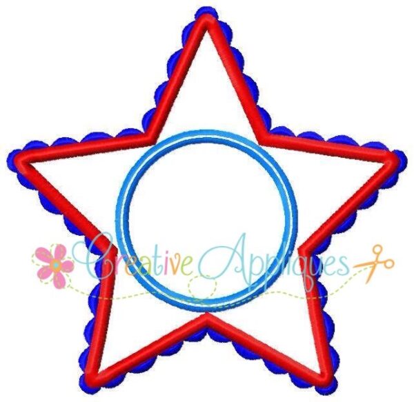 Monogram Star Scallop Applique - Image 2