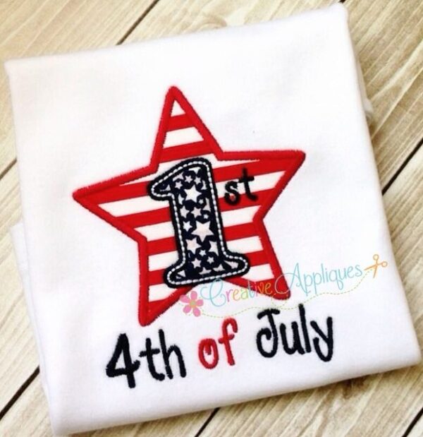 1st First 4th of July Applique