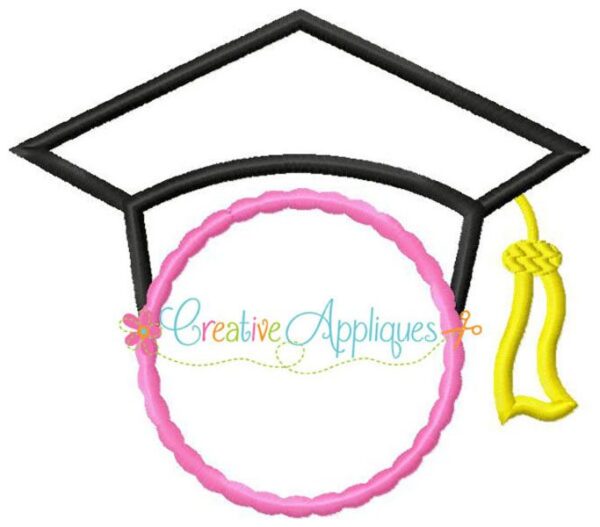 Monogram Girl Graduation Cap Applique - Image 2