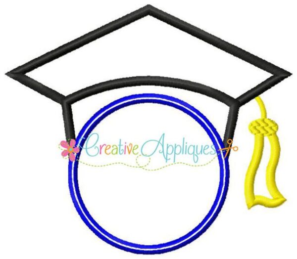 Monogram Graduation Cap Applique - Image 2