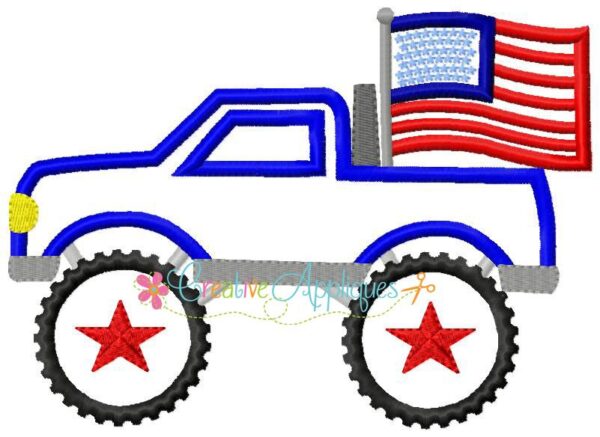 Monster Truck Flag Applique - Image 2