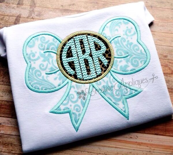 Bow Monogram Applique