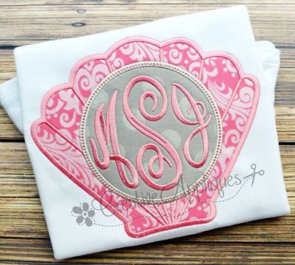 Seashell Monogram Applique