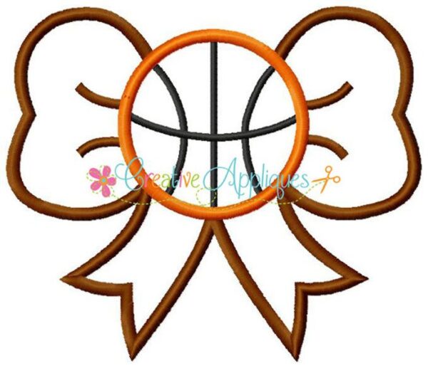 Basketball Bow Applique - Image 2