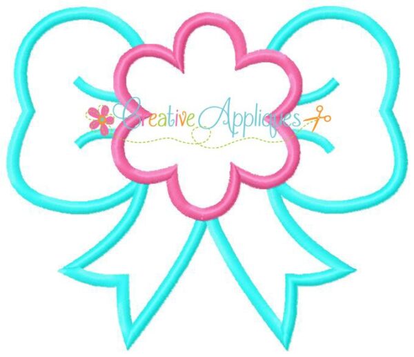 Flower Bow Applique - Image 2