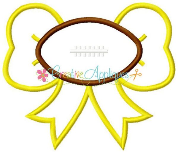 Football Bow Applique - Image 2