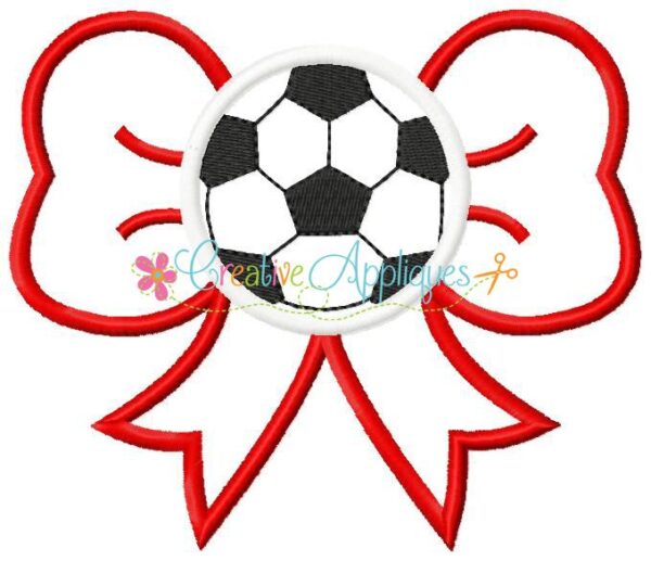 Soccer Bow Applique - Image 2