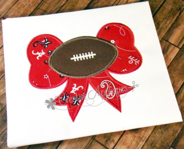 Football Bow Applique