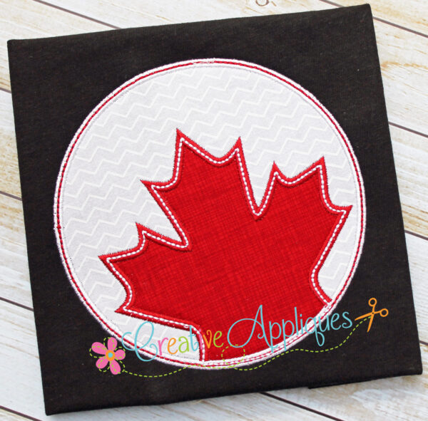 Maple Leaf Circle Applique - Image 2