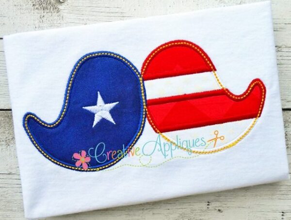 Patriotic Mustache Applique