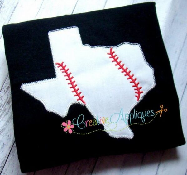 Texas Baseball Softball Applique