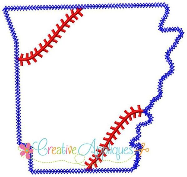 Arkansas Baseball Softball Applique - Image 2