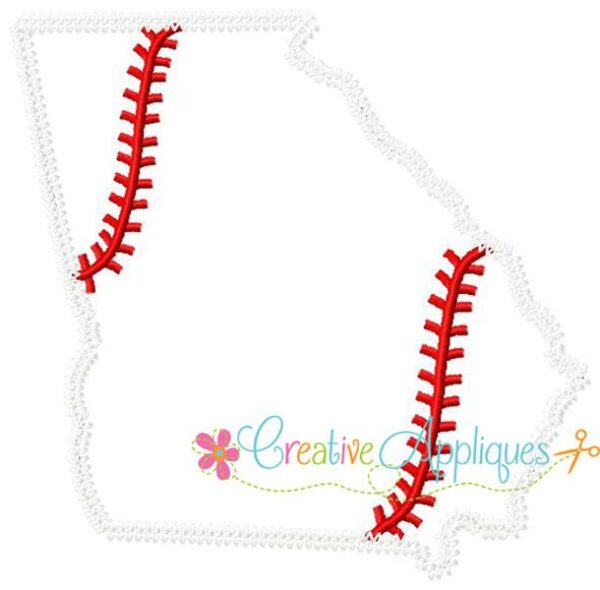 Georgia Baseball Softball Applique - Image 2