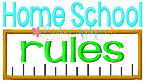 Home School Rules Applique - Image 2