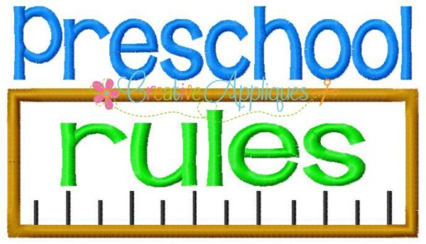 Preschool Rules Applique - Image 2