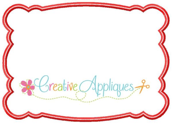 Rectangular Scallop Frame Applique - Image 2