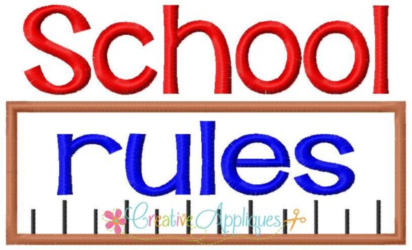 School Rules Applique - Image 2