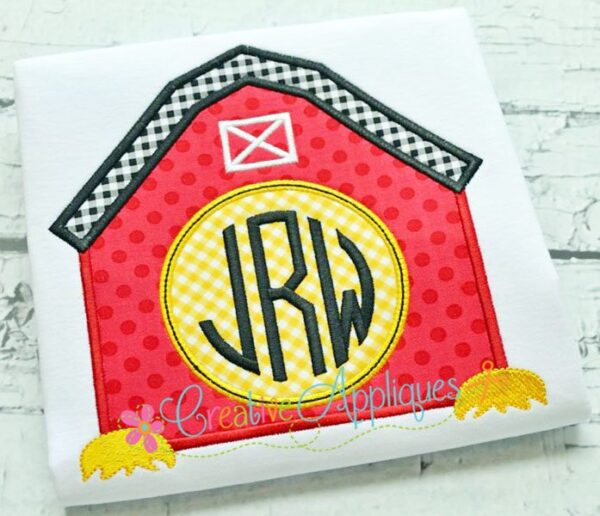 Barn Monogram Applique