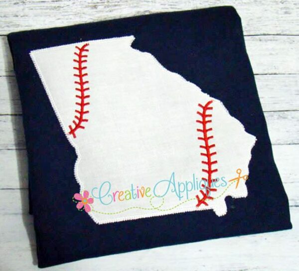 Georgia Baseball Softball Applique