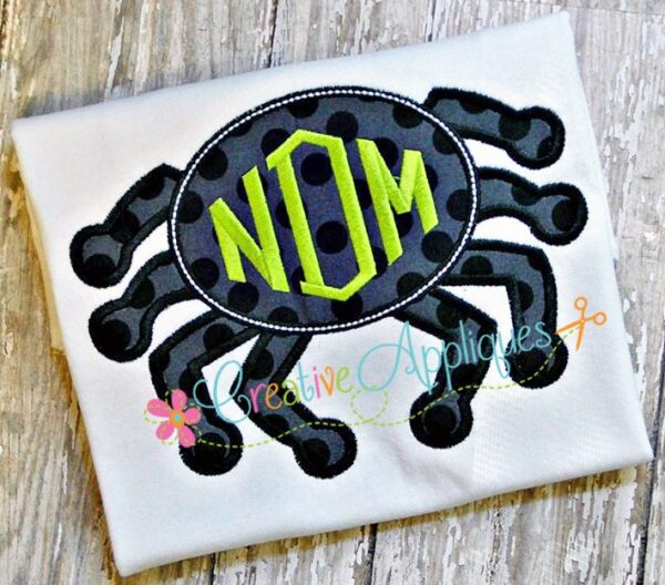 Spider Monogram Applique