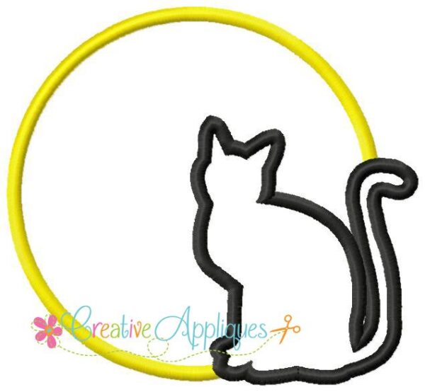 Cat in Moon Applique - Image 2