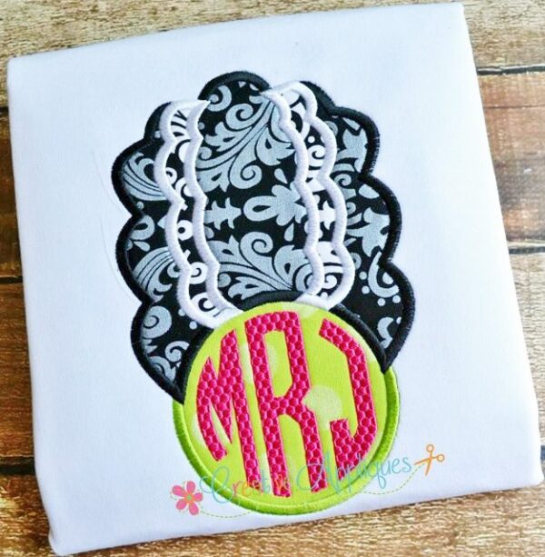 Bride of Frankenstein Monogram Applique