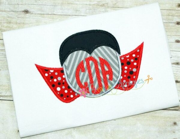 Dracula Vampire Monogram Applique - Image 2