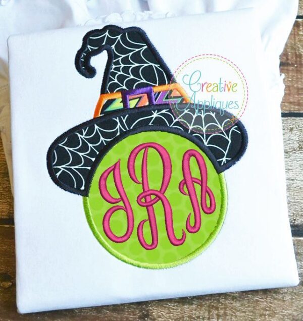 Witch Hat Monogram Applique