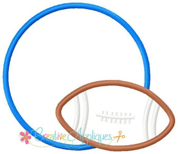 Football Circle Applique - Image 2